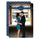 Navy Circle Initials Photo Save the Date Cards Image 1 of 6